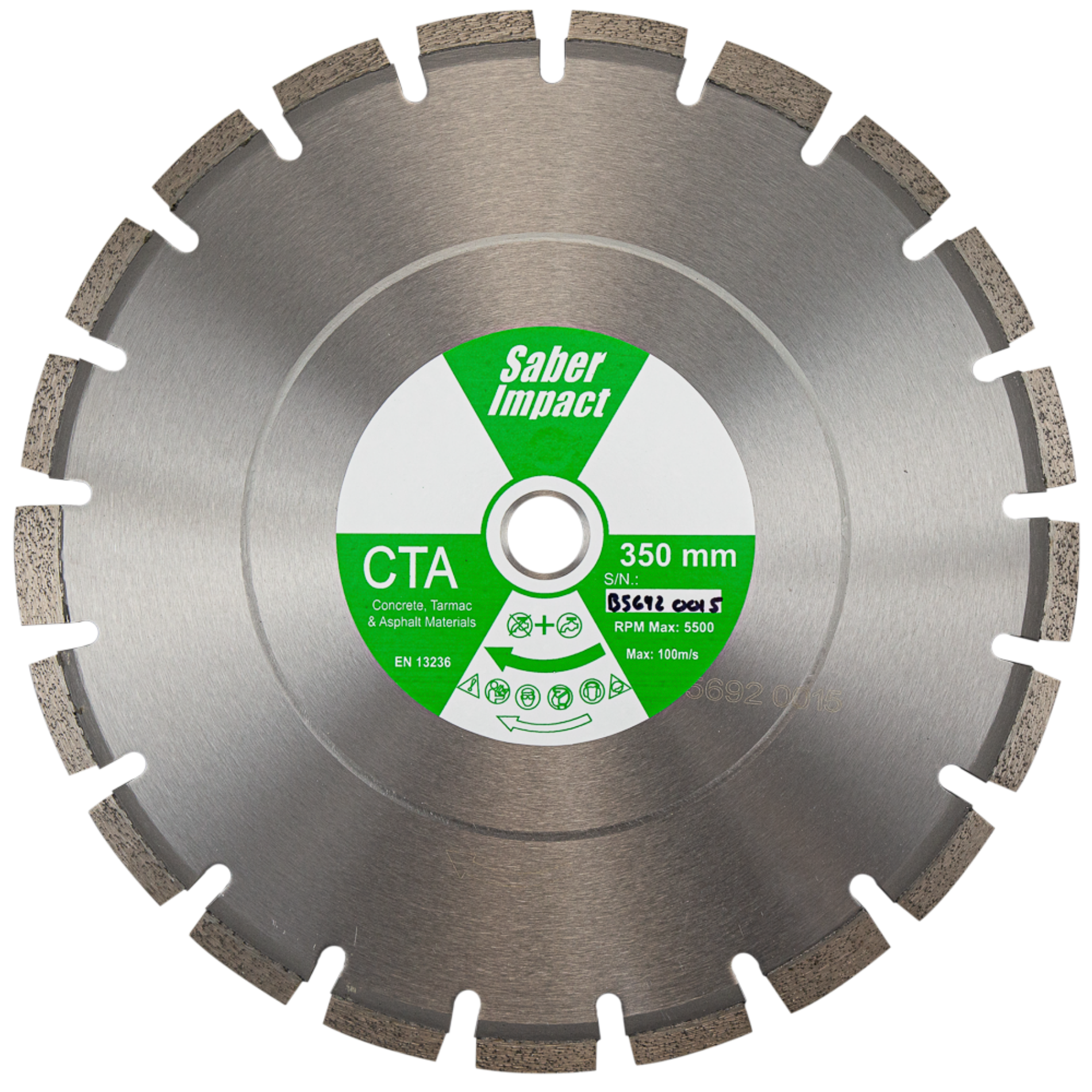 Picture of Saber CTA Premium Concrete & Asphalt Diamond Blade (350mm x 25mm)