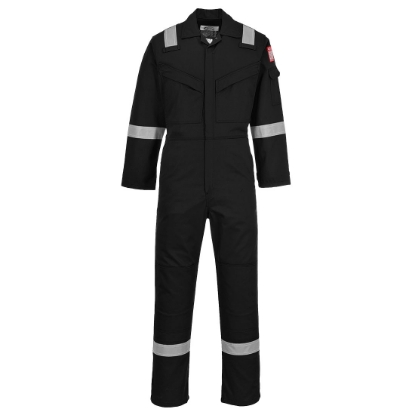 Portwest Flame Resistant Anti-Static Coverall 350g in Black