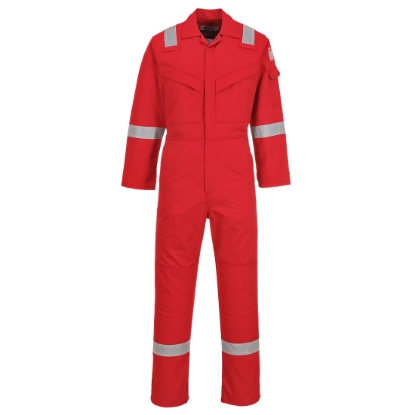 Portwest Flame Resistant Anti-Static Coverall 350g in Red