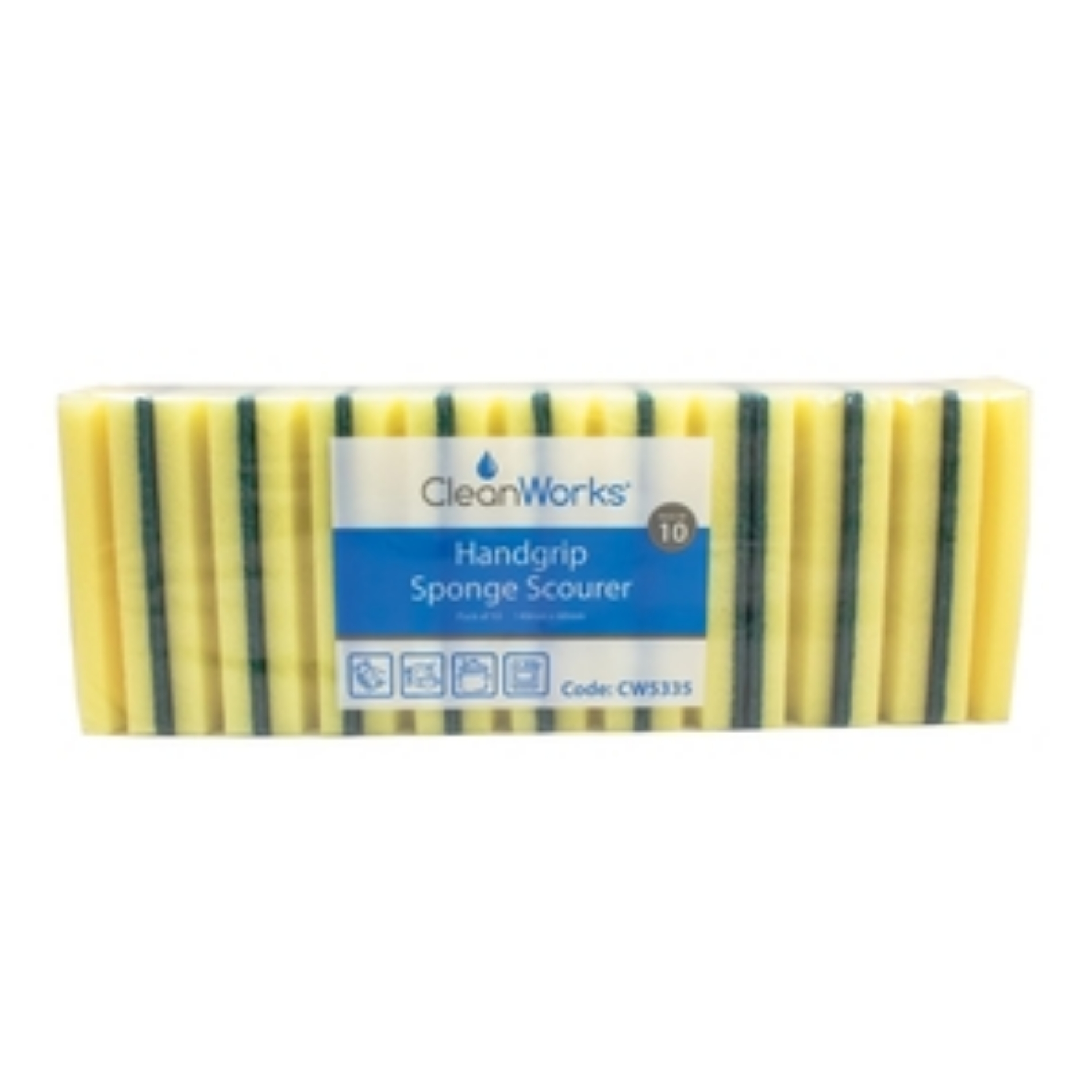 Picture of Cleanworks Handgrip Sponge Scourer (Pack 10)