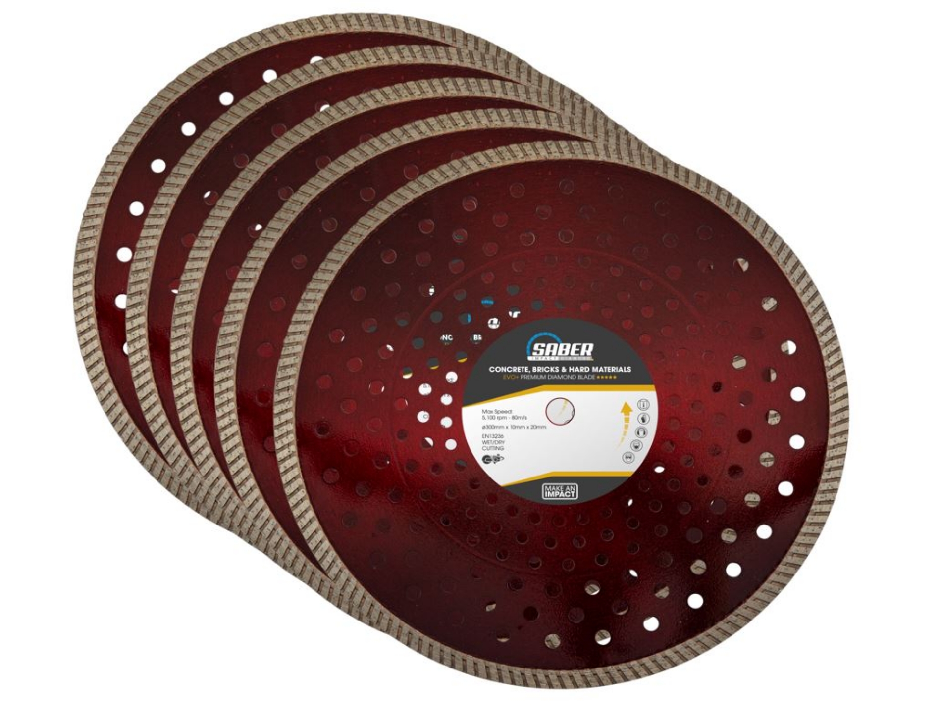 Picture of Saber Evo+ Universal Diamond Cutting Disc BUY 5 GET 1 FREE (450 x 25mm)